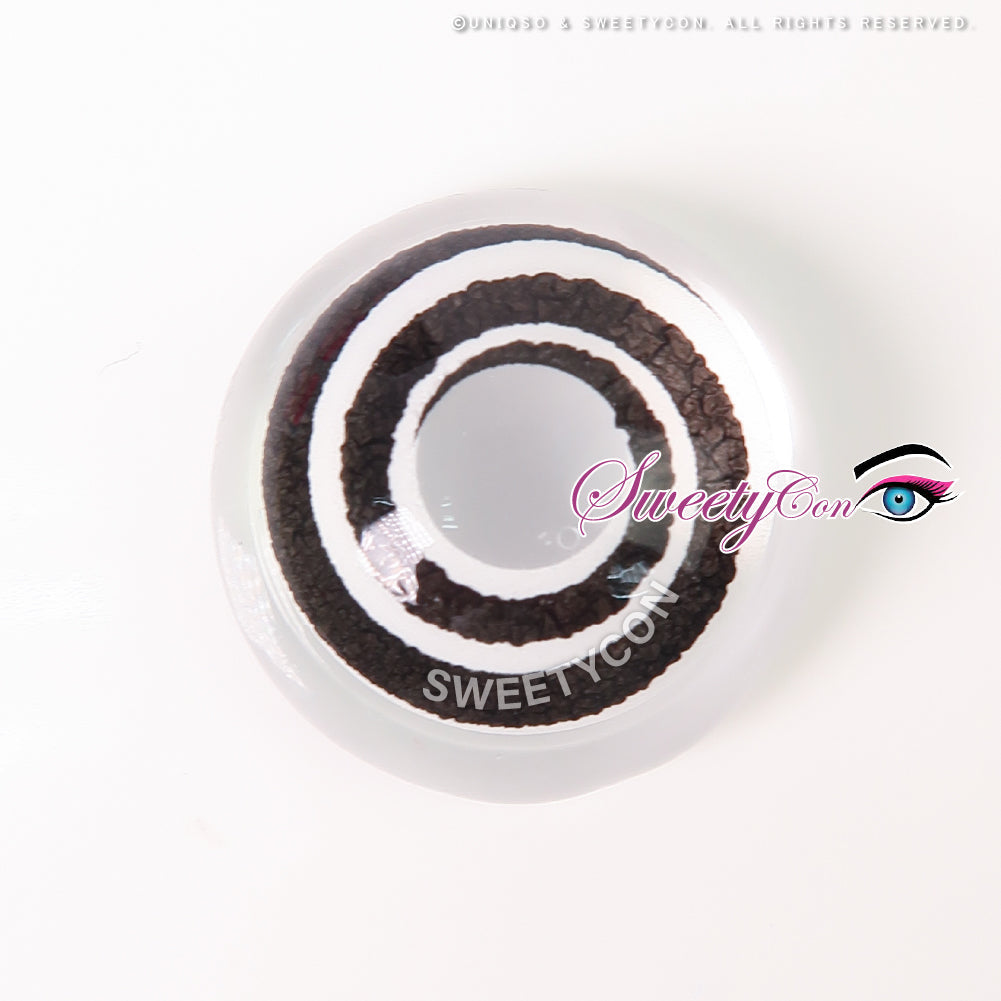 Sweety Mini Sclera Black Spiral (1 lens/pack)-Mini Sclera Contacts-UNIQSO