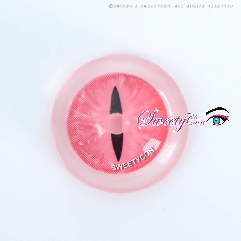 Sweety Crazy Pink Demon Eye / Cat Eye (New) (1 lens/pack)-Crazy Contacts-UNIQSO