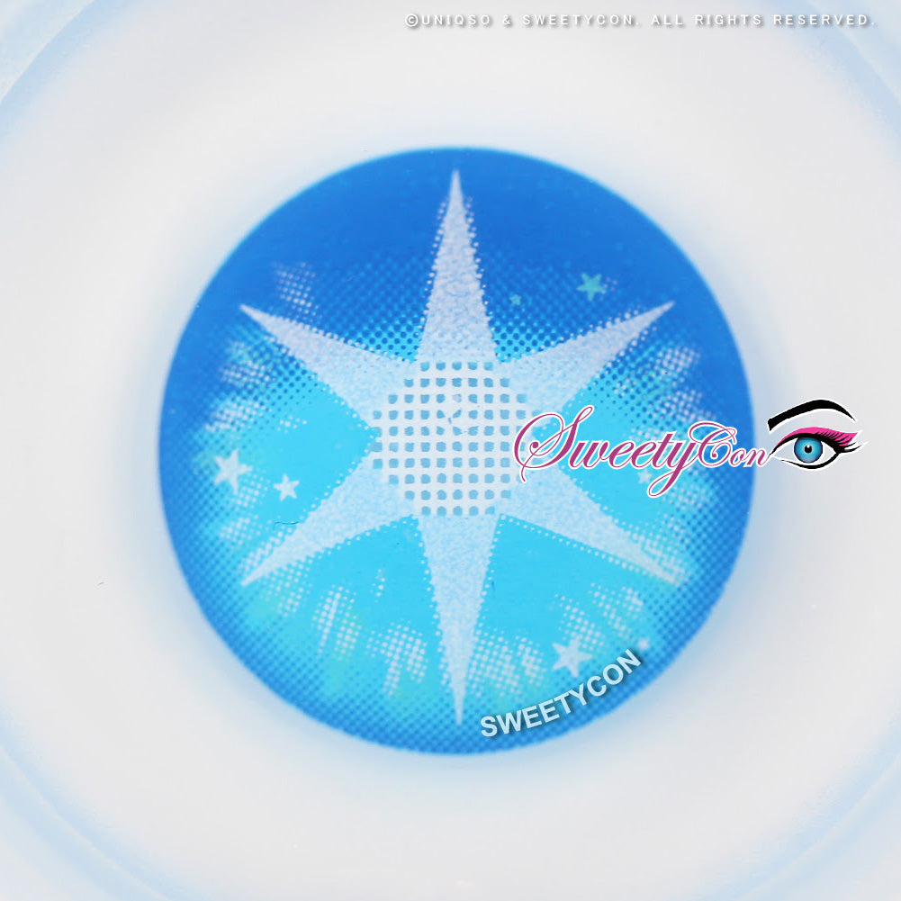 Sweety Pop Star Blue (1 lens/pack)-Colored Contacts-UNIQSO