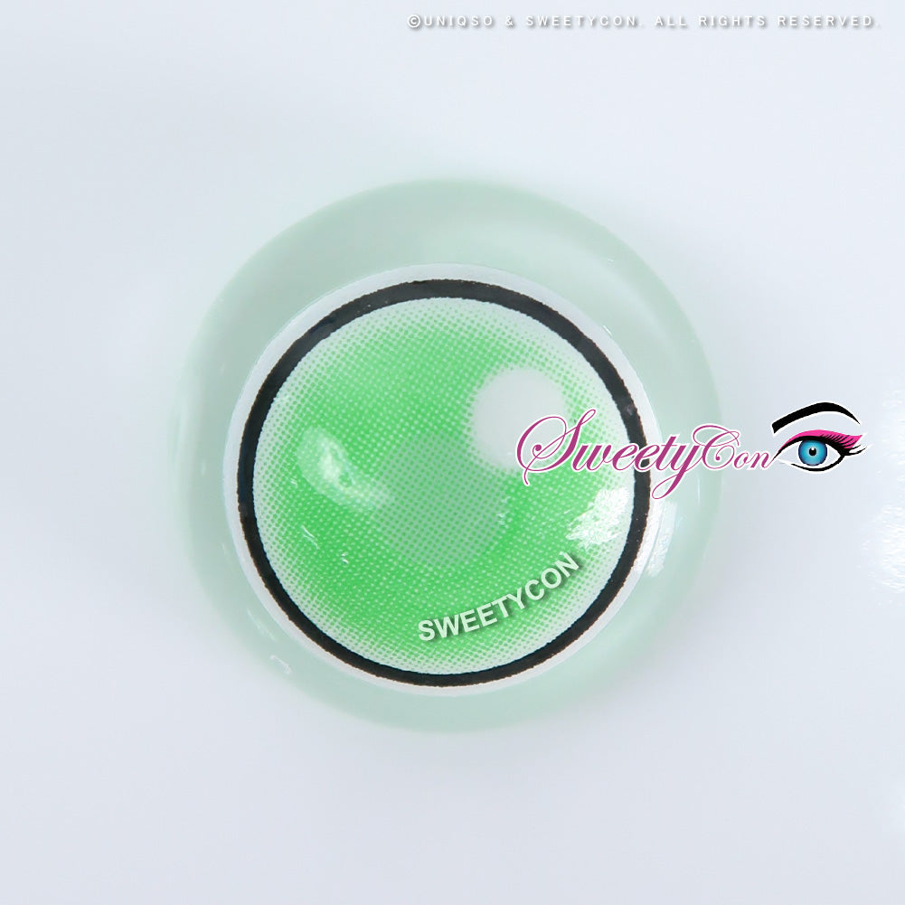 Sweety Anime Cloud Rim Green (1 lens/pack)-Colored Contacts-UNIQSO