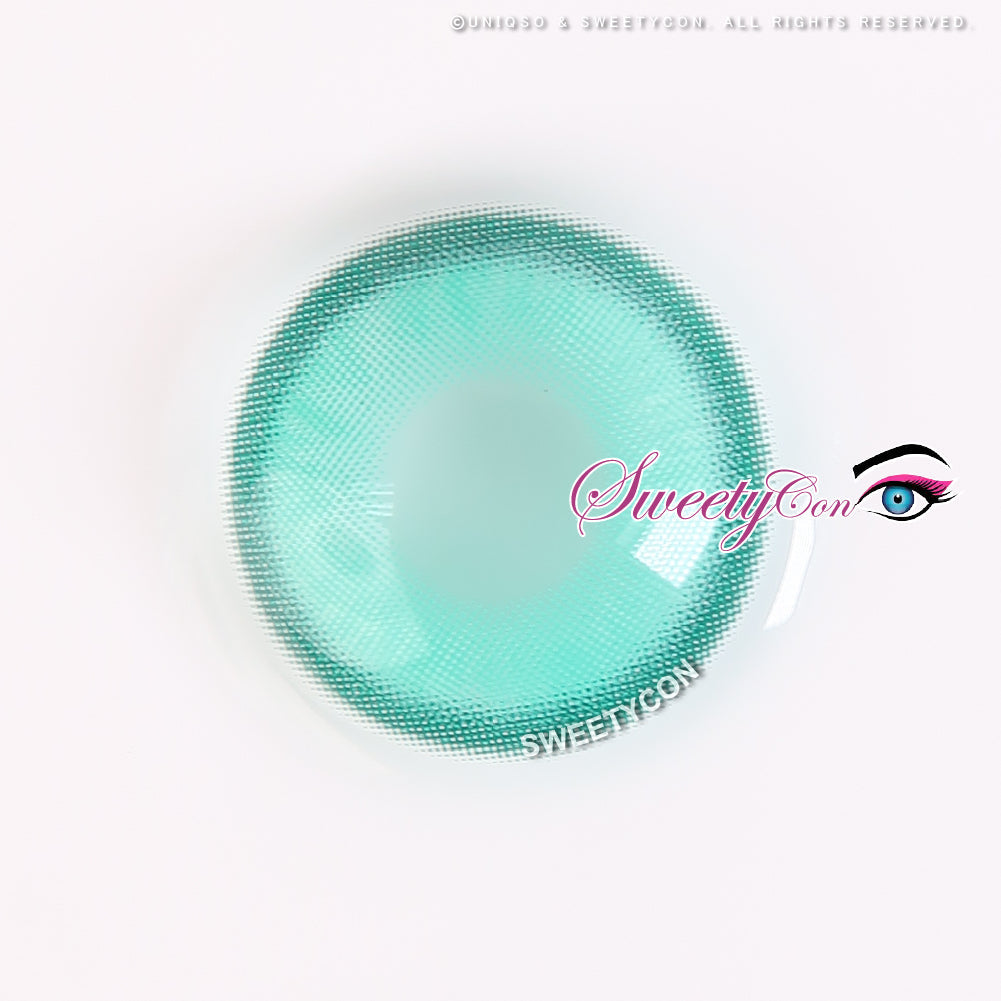 1 Day Sweety Star Tears Cyan Green (10 lenses/pack)-Colored Contacts-UNIQSO