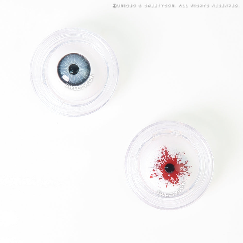Sweety Mini Sclera Red Splash (1 lens/pack)-Mini Sclera Contacts-UNIQSO