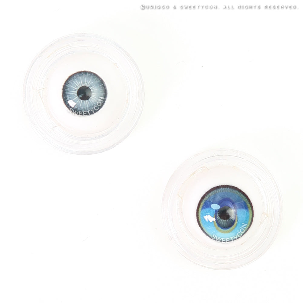 Sweety x Eyesinger Crystal Diamond Aqua (2 lenses/pack)-Colored Contacts-UNIQSO