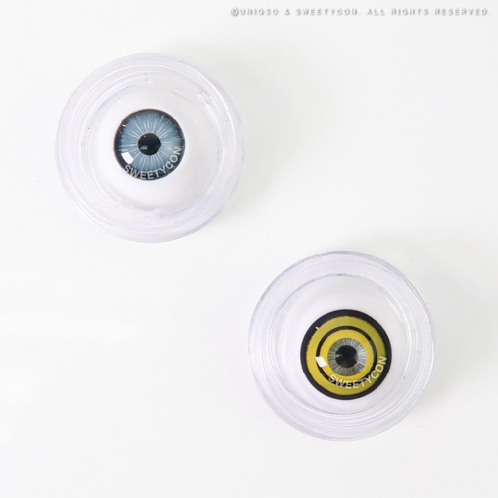 Sweety Crazy Yellow Rings V3 (Chainsaw Man - Makima) (1 lens/pack)-Crazy Contacts-UNIQSO