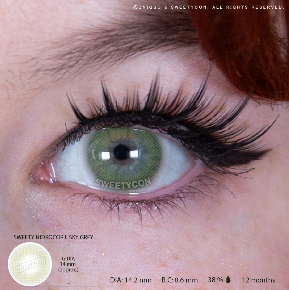 Sweety Hidrocor II Sky Grey (1 lens/pack)-Colored Contacts-UNIQSO