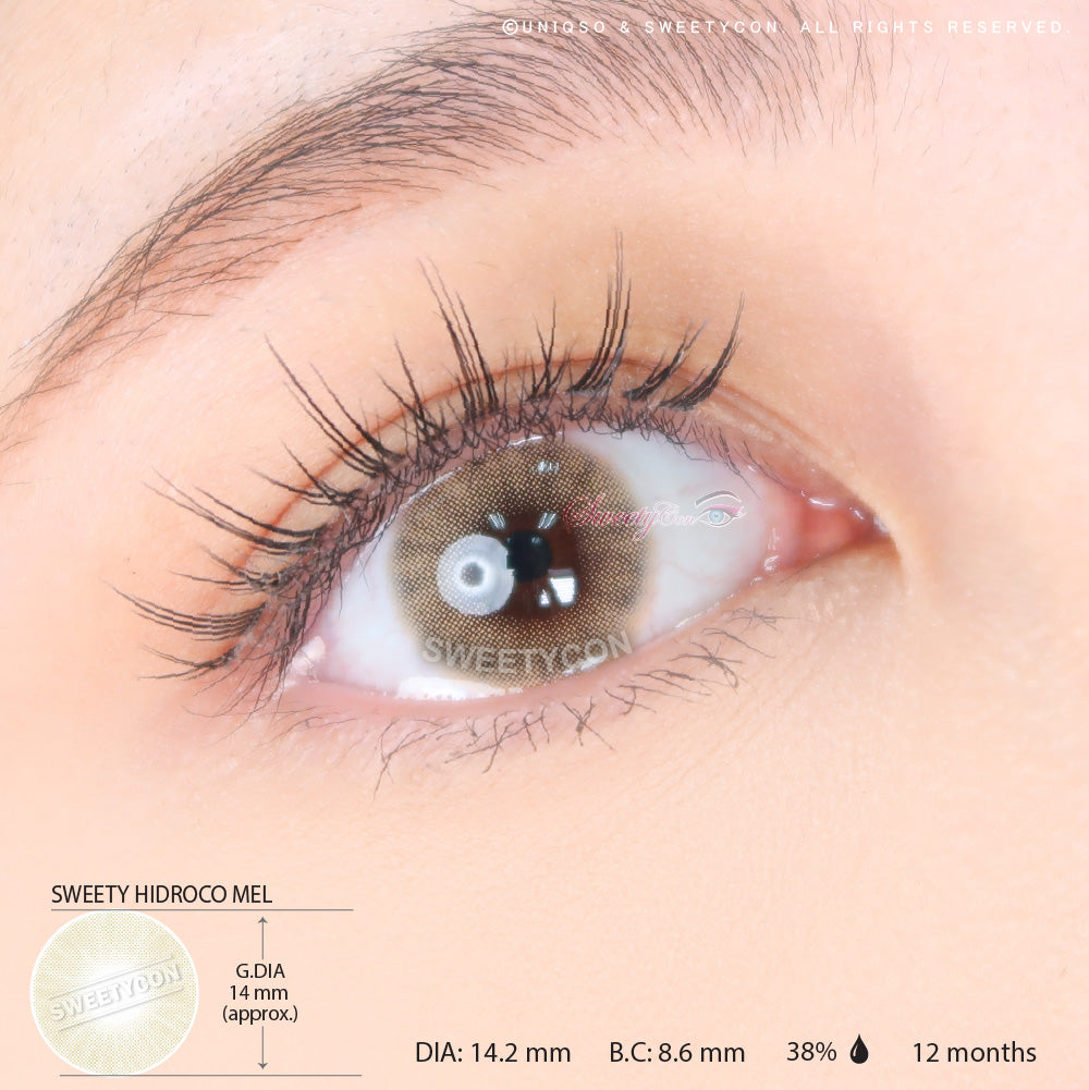 Sweety Hidrocor Mel (1 lens/pack)-Colored Contacts-UNIQSO