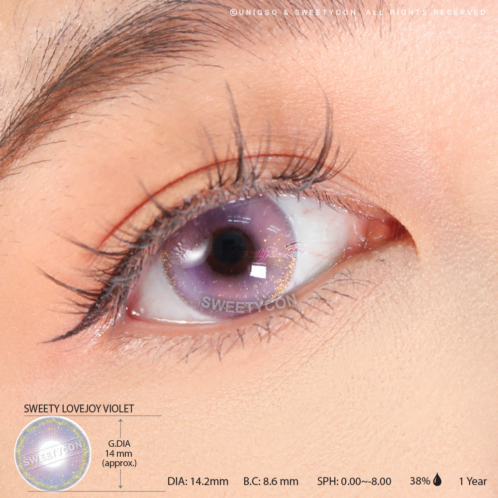Sweety Lovejoy Violet (1 lens/pack)-Colored Contacts-UNIQSO
