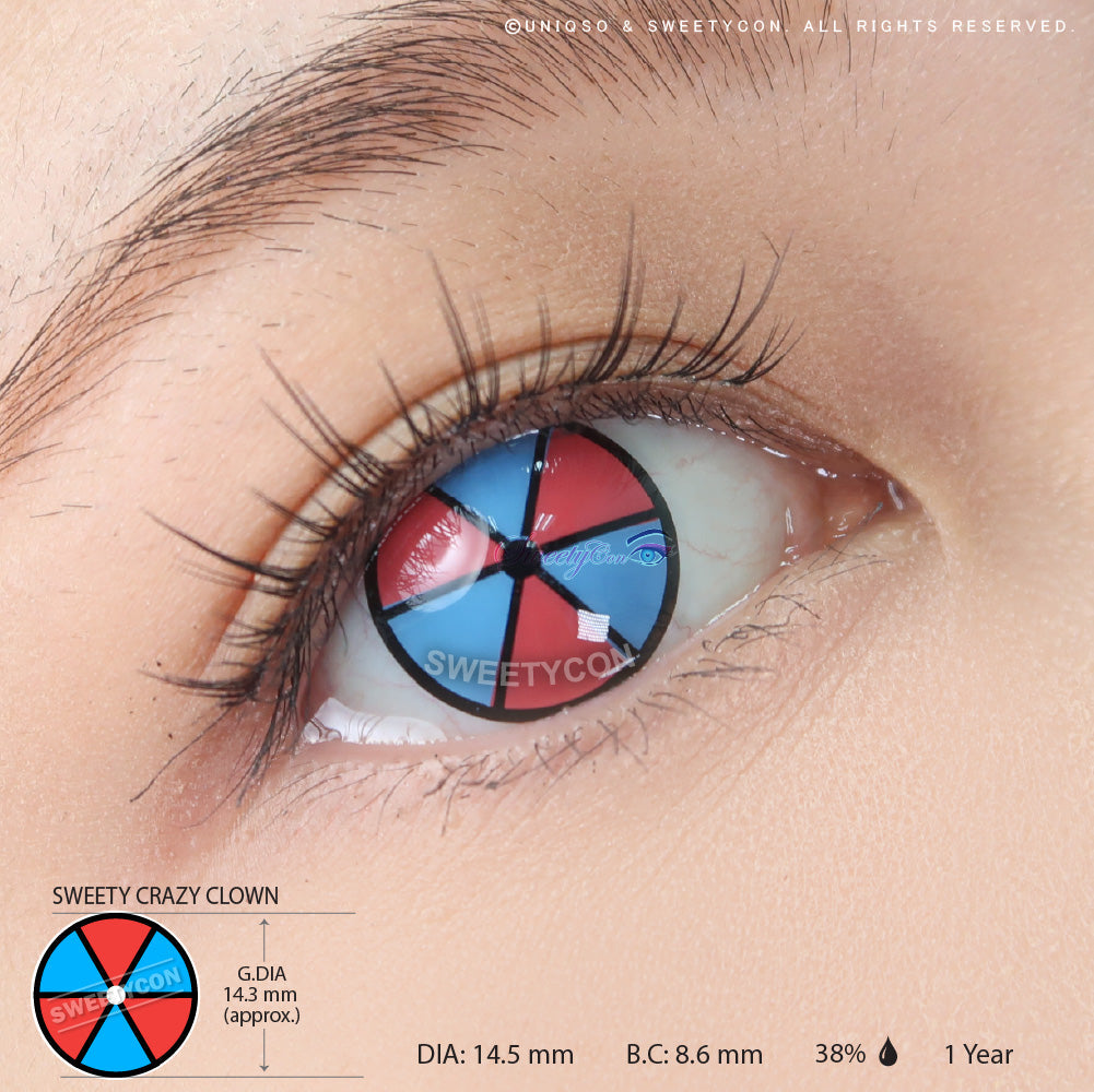 Sweety Crazy Clown (1 lens/pack)-Colored Contacts-UNIQSO