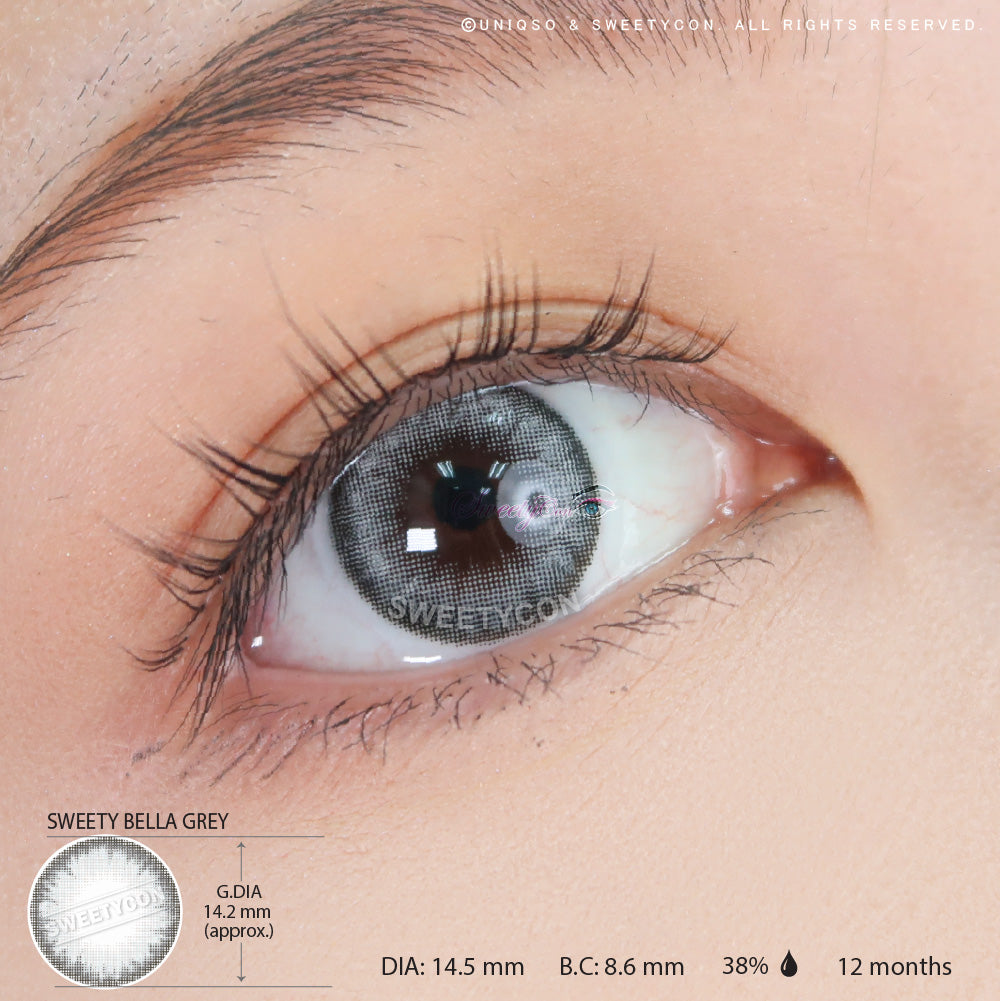 Sweety Bella Grey (1 lens/pack)-Colored Contacts-UNIQSO