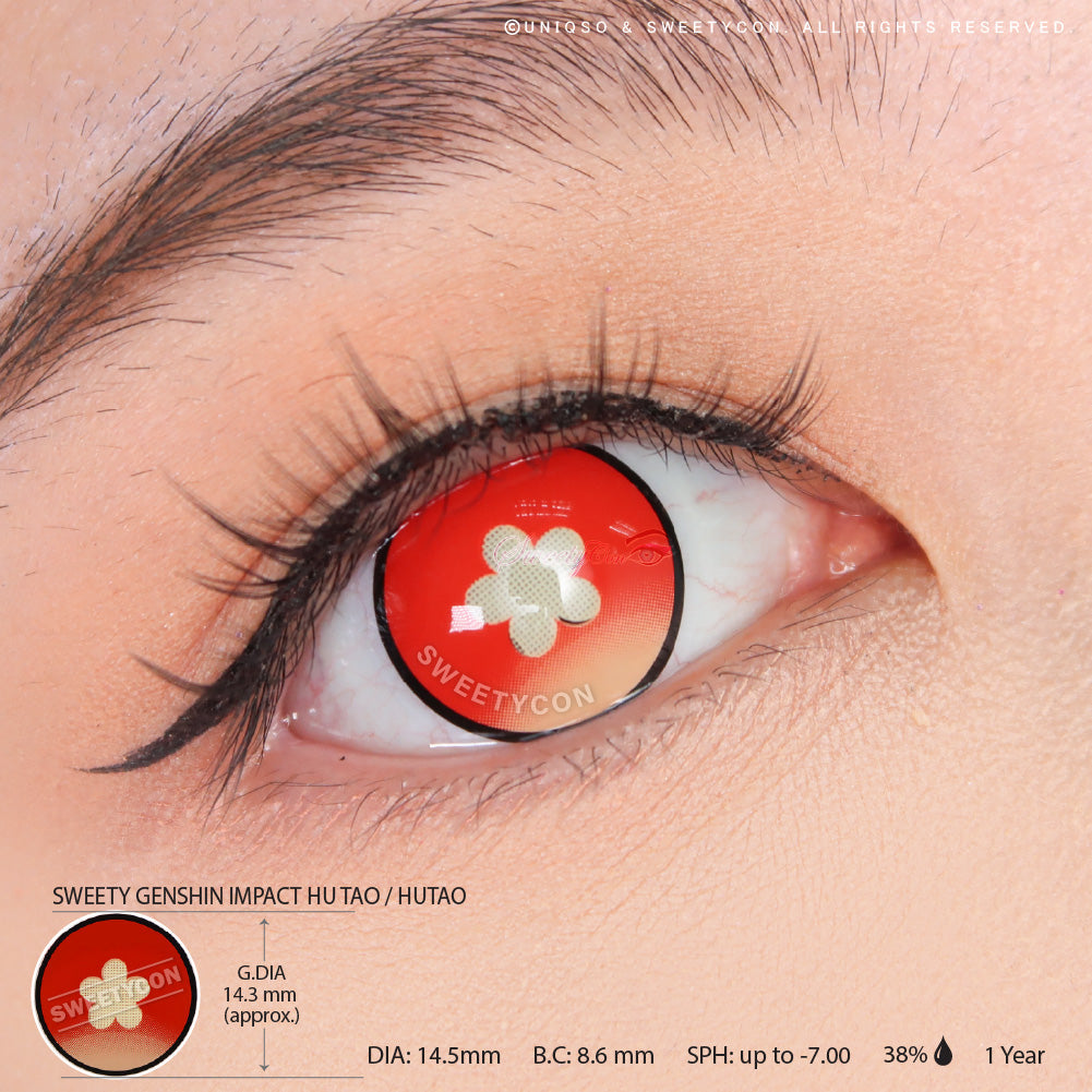 Sweety Genshin Impact Hu Tao / HuTao (1 lens/pack)-Colored Contacts-UNIQSO