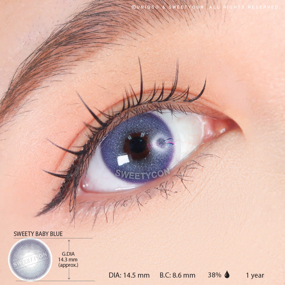 Sweety Baby Blue (1 lens/pack)-Colored Contacts-UNIQSO