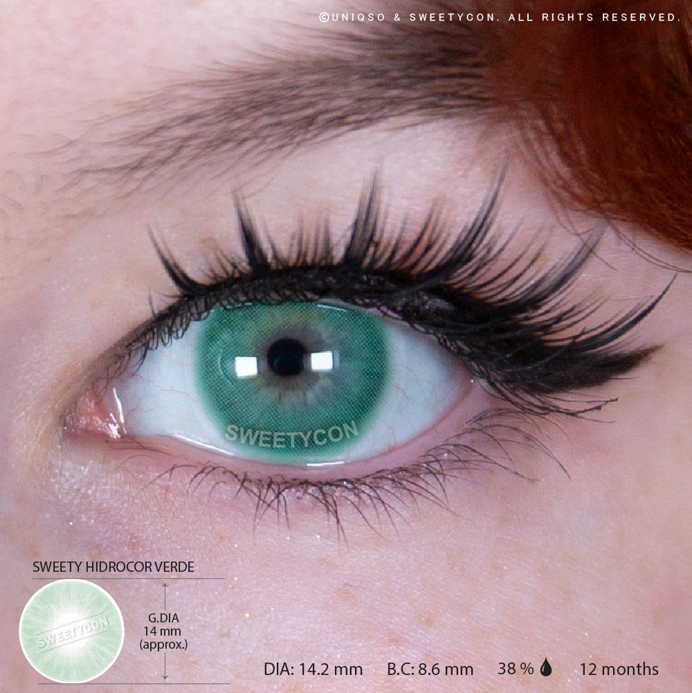 Sweety Hidrocor Verde (1 lens/pack)-Colored Contacts-UNIQSO