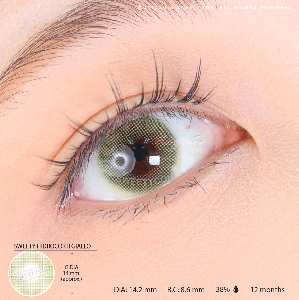 Sweety Hidrocor II Giallo (1 lens/pack)-Colored Contacts-UNIQSO