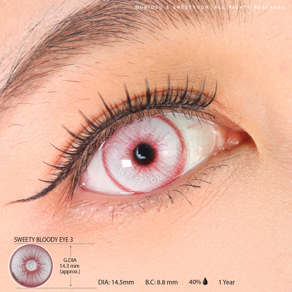Sweety Crazy Bloody Eye 3 (1 lens/pack)-Crazy Contacts-UNIQSO