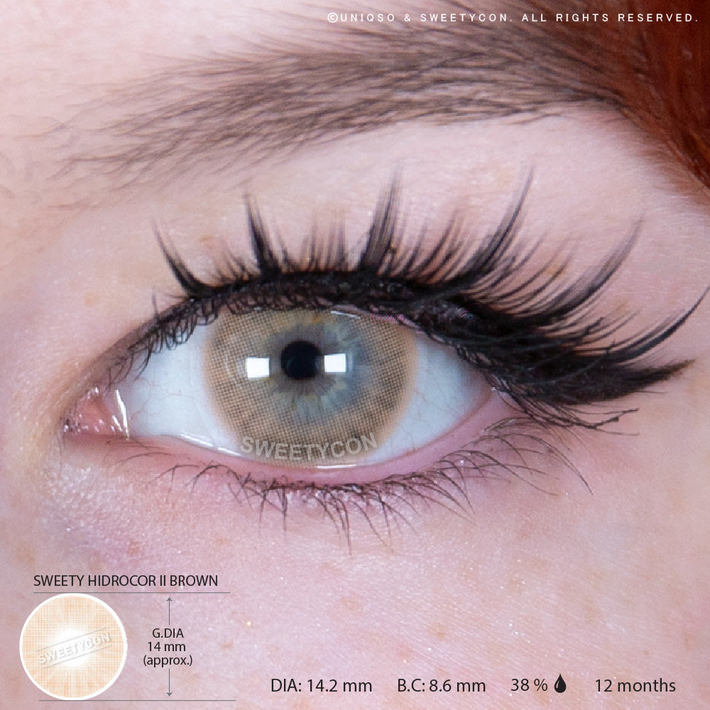 Sweety Hidrocor II Brown (1 lens/pack)-Colored Contacts-UNIQSO