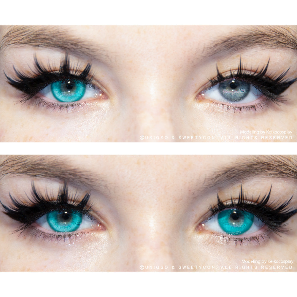 Sweety Magic Pop Cyan Green (1 lens/pack)-Colored Contacts-UNIQSO