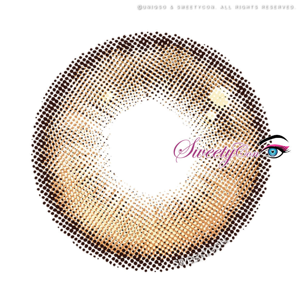 Sweety Anime Tear Orange Gold (1 lens/pack)-Colored Contacts-UNIQSO