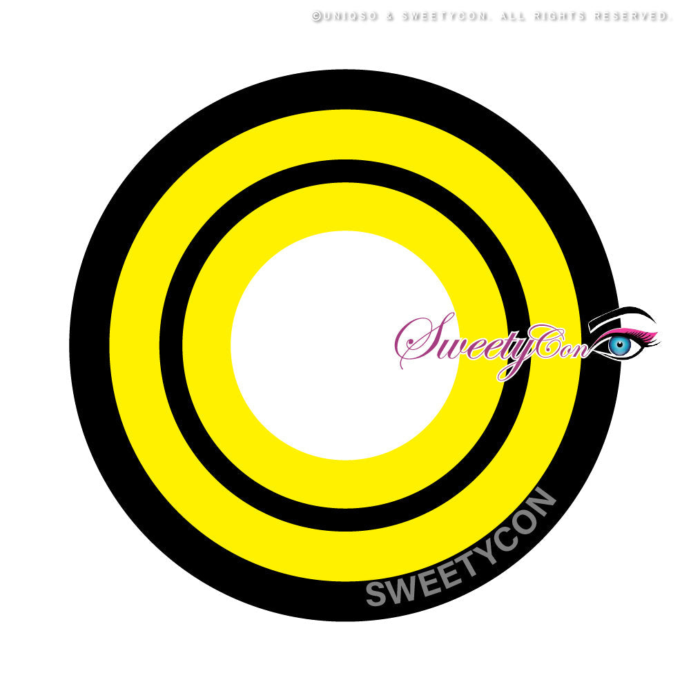 Sweety Crazy Yellow Rings V3 (Chainsaw Man - Makima) (1 lens/pack)-Crazy Contacts-UNIQSO