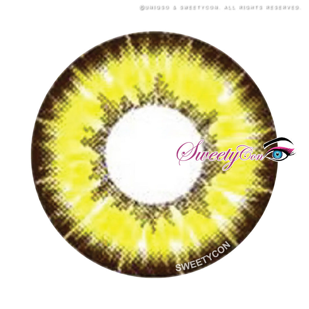 Sweety Akaten Yellow (1 lens/pack)-Colored Contacts-UNIQSO