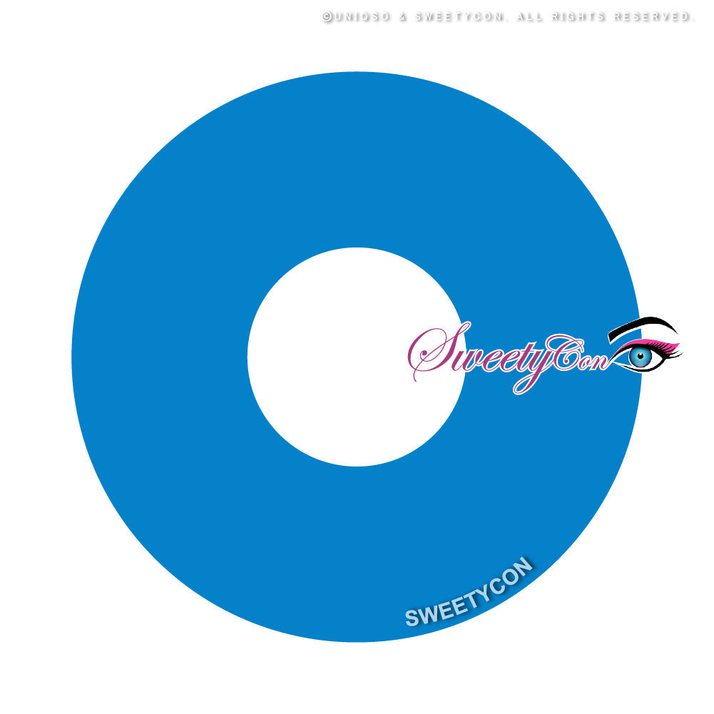 Sweety Mini Sclera UV Glow Blue (1 lens/pack)-Mini Sclera Contacts-UNIQSO