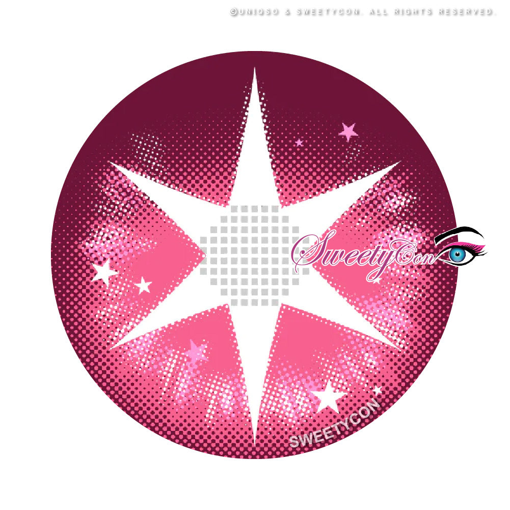 Sweety Pop Star Pink (1 lens/pack)-Colored Contacts-UNIQSO