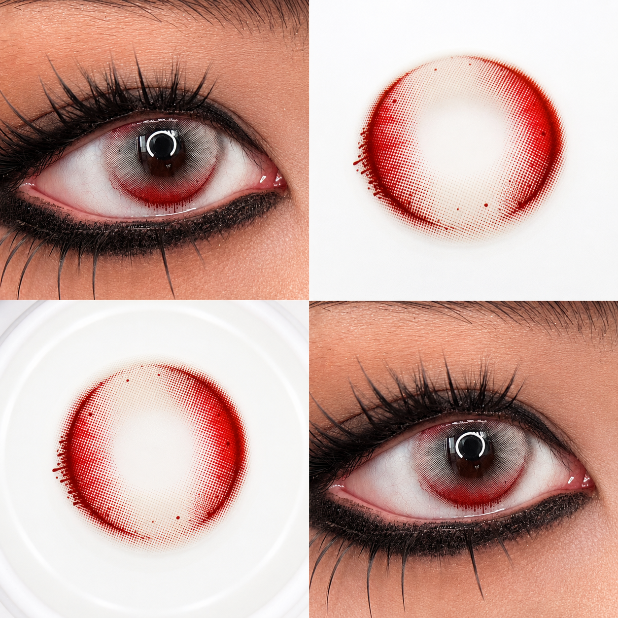 Sweety Crazy Witch Tears Red (1 lens/pack)-Crazy Contacts-UNIQSO