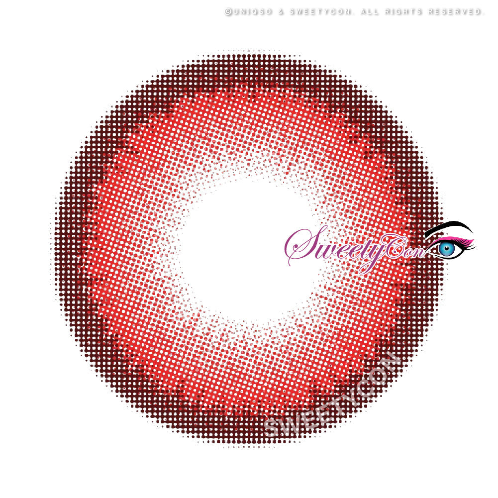 Sweety Halo Red (1 lens/pack)-Colored Contacts-UNIQSO