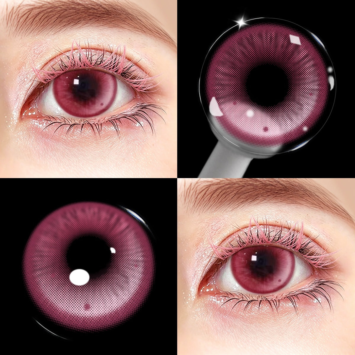 Sweety Dust Rose (1 lens/pack)-Crazy Contacts-UNIQSO