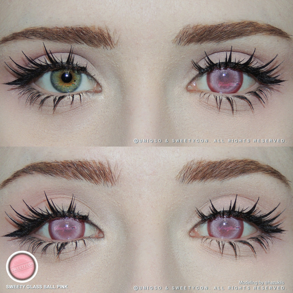Sweety Glass Ball Pink (1 lens/pack)-Colored Contacts-UNIQSO