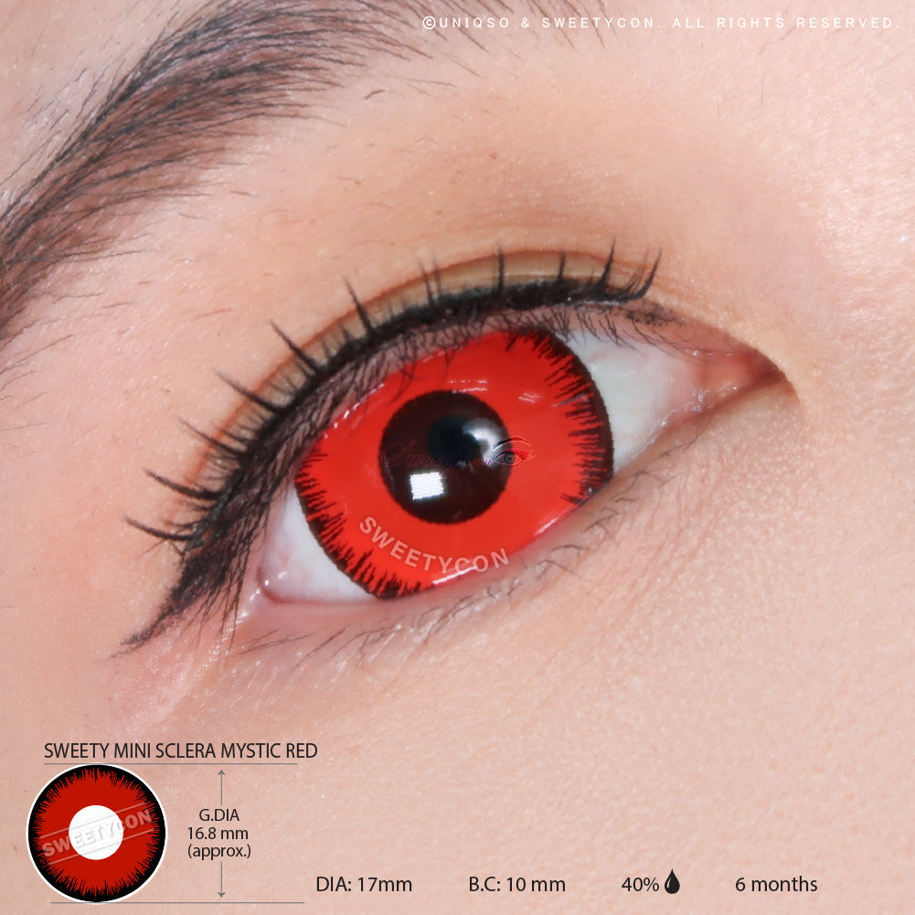 Sweety Mini Sclera Mystic Red (1 lens/pack)-Mini Sclera Contacts-UNIQSO