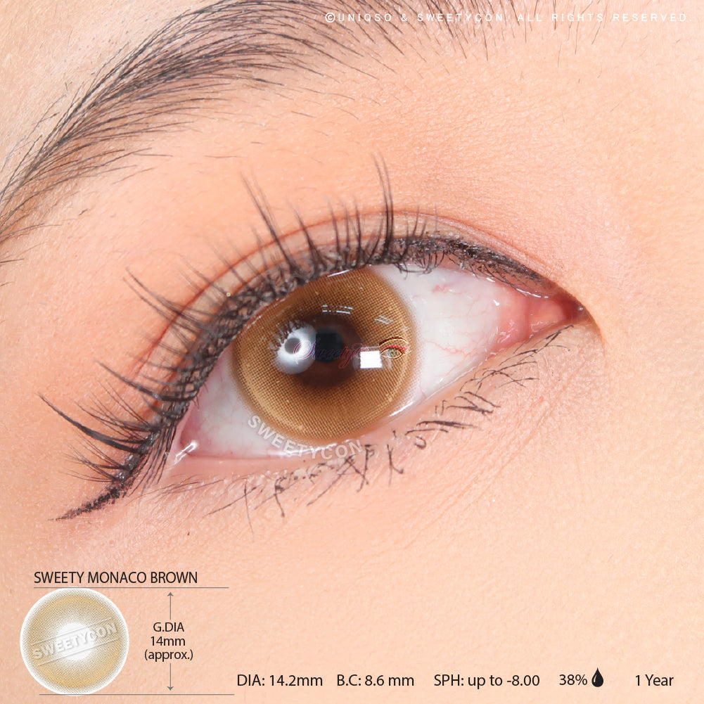Sweety Monaco Brown (1 lens/pack)-Colored Contacts-UNIQSO