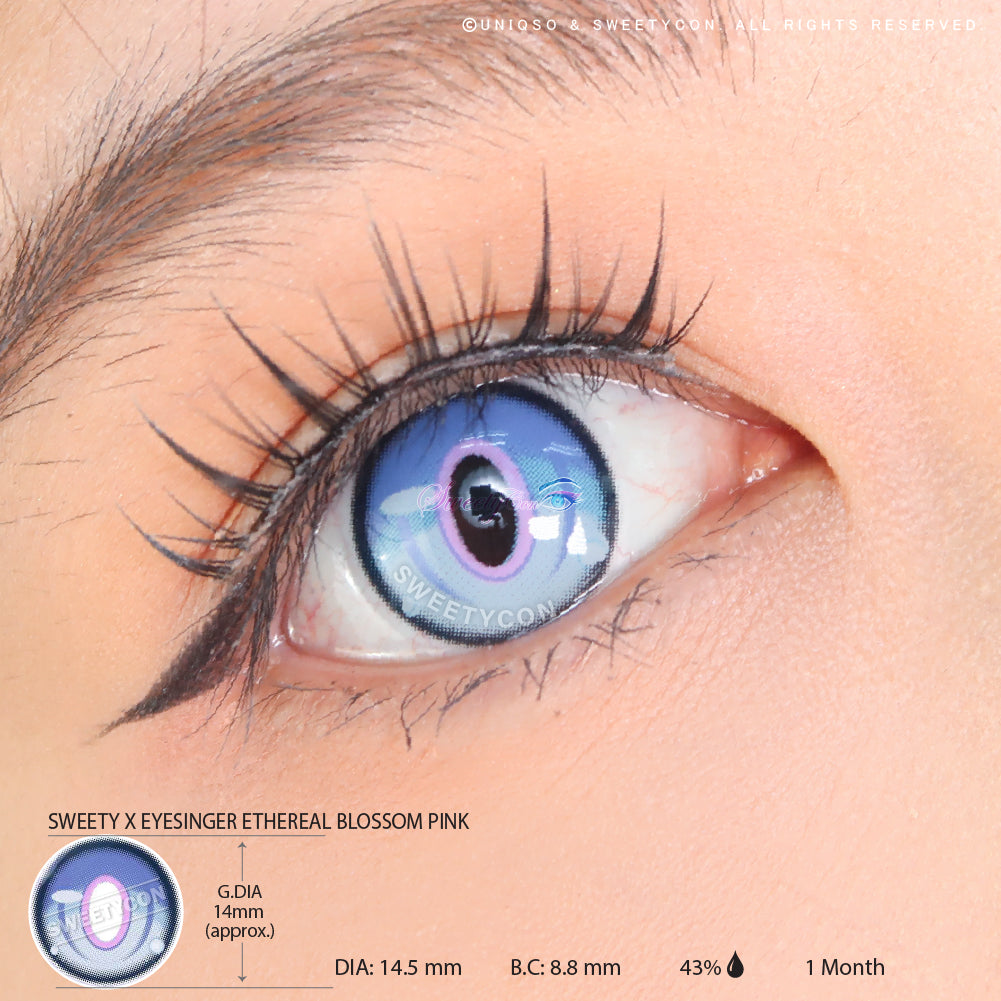 Sweety x Eyesinger Ethereal Blossom Pink (2 lenses/pack)-Colored Contacts-UNIQSO