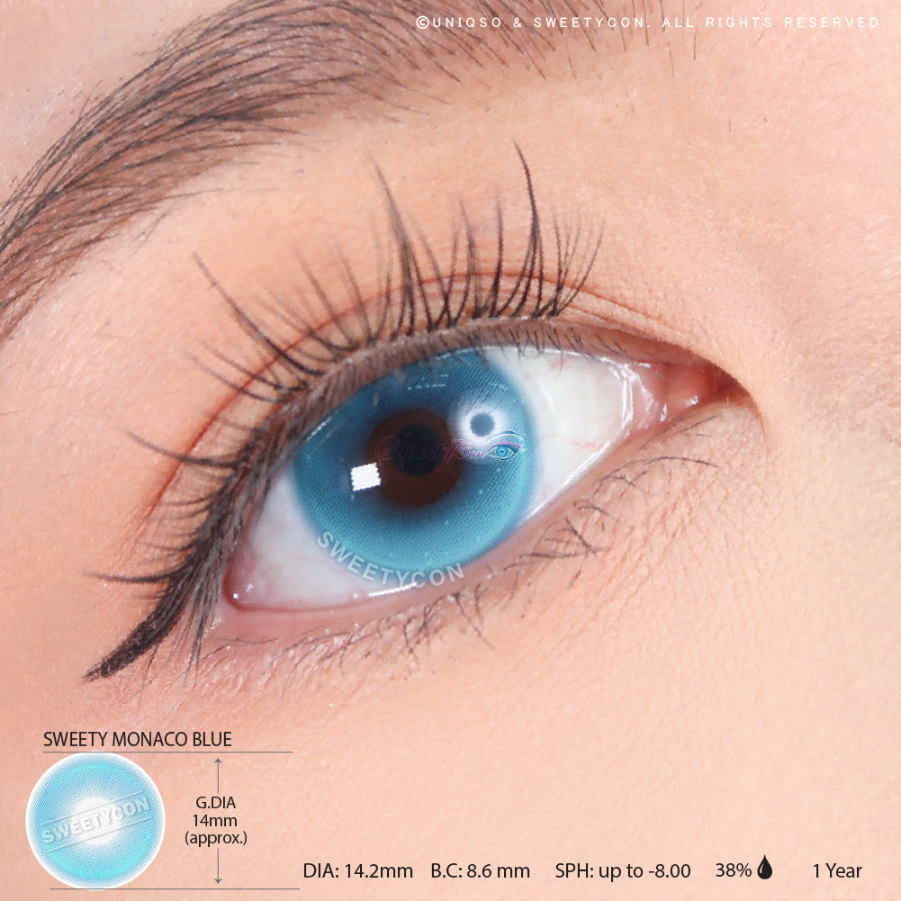 Sweety Monaco Blue (1 lens/pack)-Colored Contacts-UNIQSO