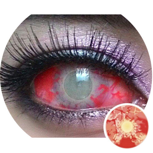 Sweety Red Sclera Contacts Zombie (1 lens/pack)-Sclera Contacts-UNIQSO