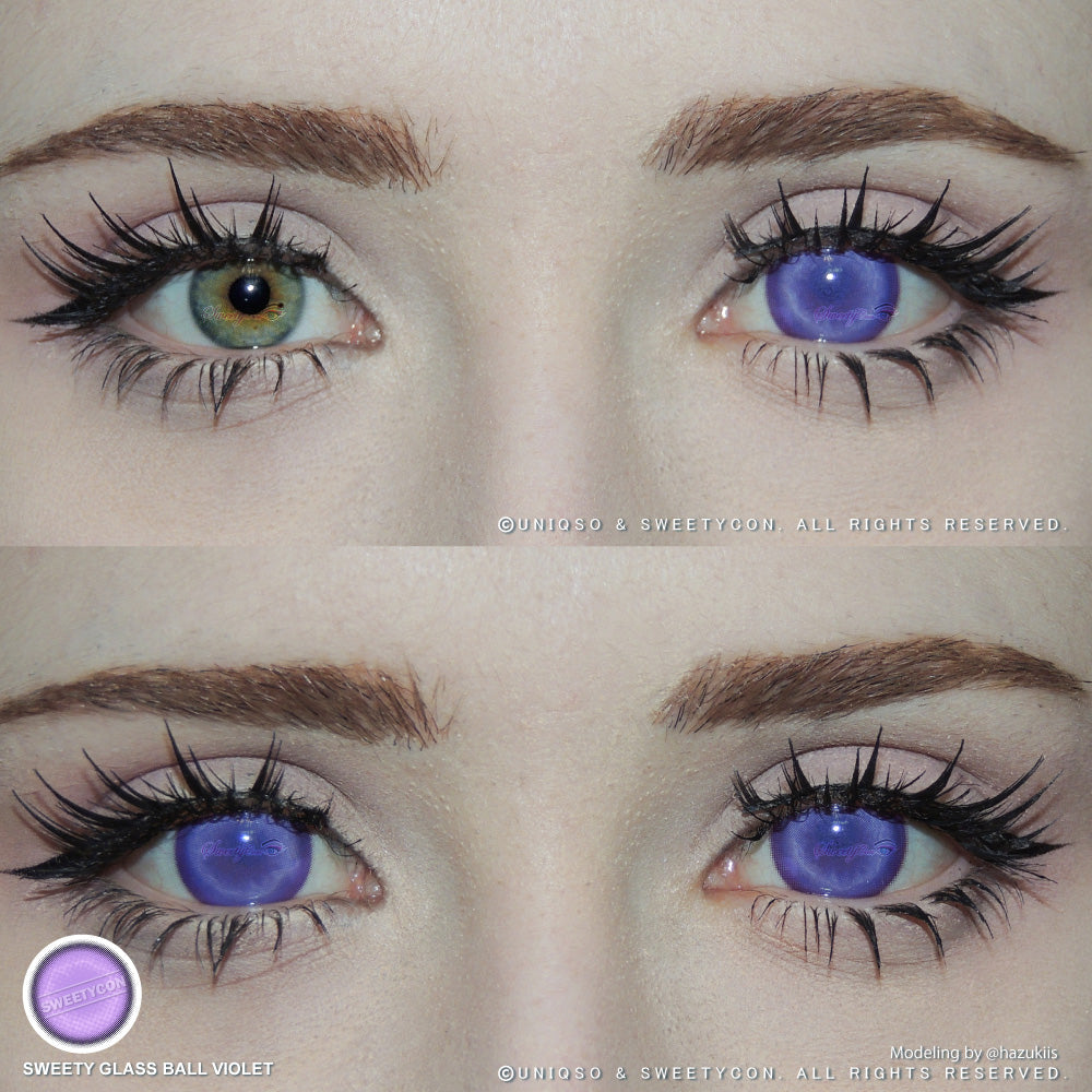 Sweety Glass Ball Violet (1 lens/pack)-Colored Contacts-UNIQSO